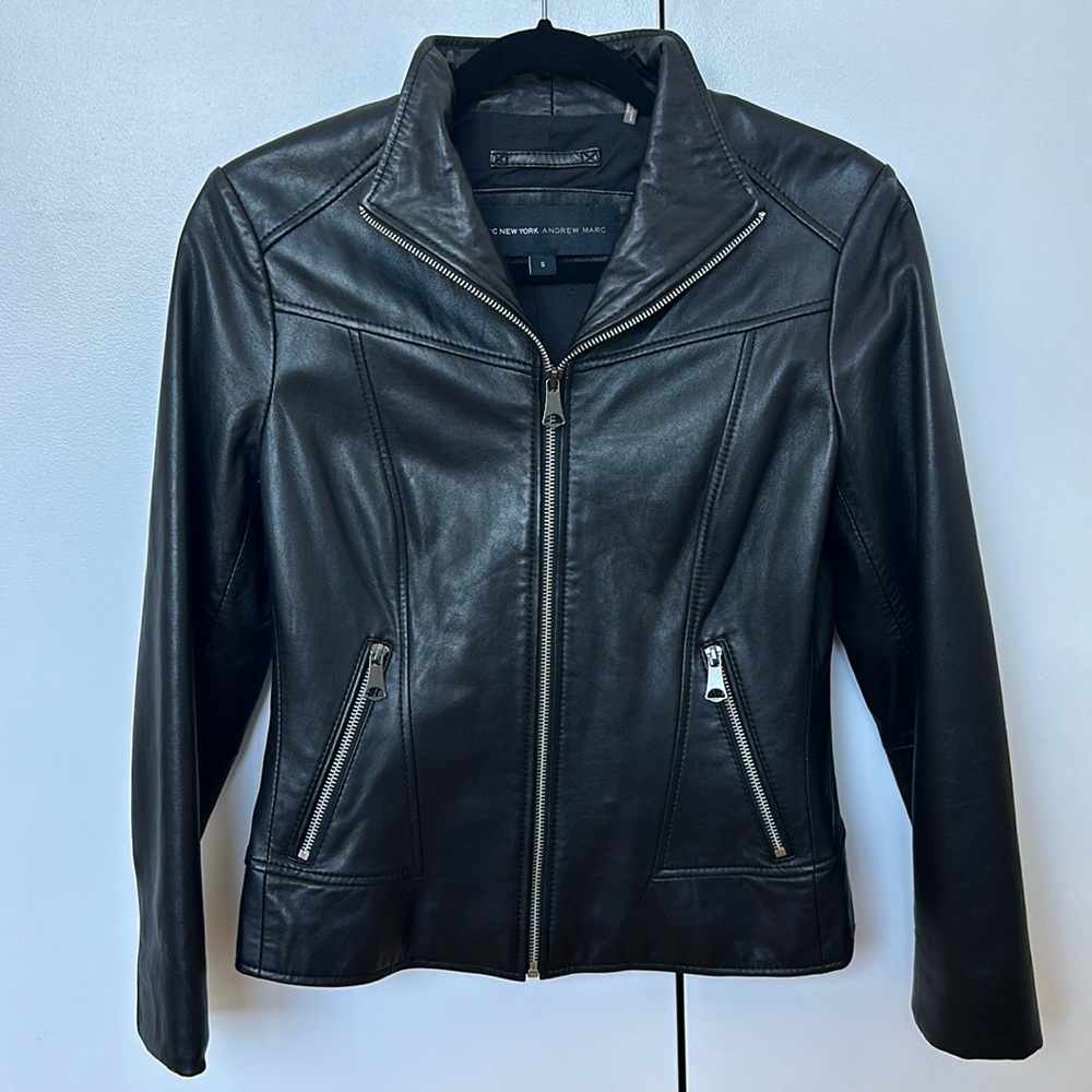 Marc New York Women’s Black Leather Jacket Small